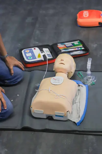 BLSD defibrilatör kullanma kursu. İlk yardım kursu - şirket güvenliği - Kalp masajı - Temel Yaşam Desteği