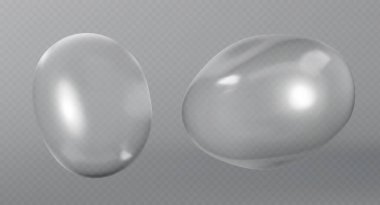 Kozmetik nemlendirici su molekülü, Kozmetik Özü, Sıvı baloncuk, şeffaf arkaplan üzerinde Sıvı kabarcığın içindeki molekül