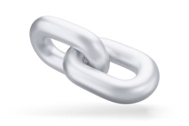 3d Gerçekçi Zincir veya Bağlantı Simgesi vektörü