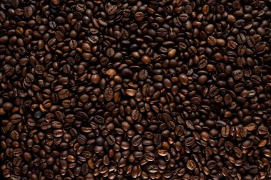 Kahve çekirdekleri, yakın plan kahve çekirdekleri.