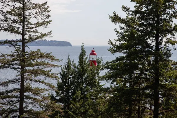 stock image View of the lighthouse, Lighthouse Park, West Vancouver. BC, Vancouver, Canada. 