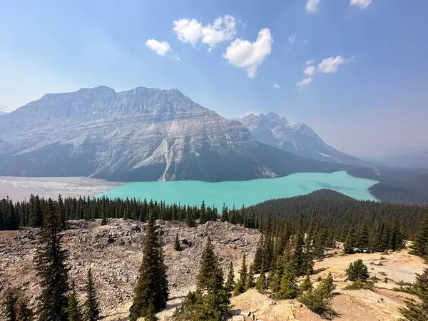 Peyto Gölü, Banff Ulusal Parkı, Kanada. Kanada Kayalıkları. 