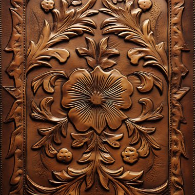 Süslü desenler ve Detaylı İşçilik ile Bronz desenli Karmaşık Çiçek Yardım Tasarımı