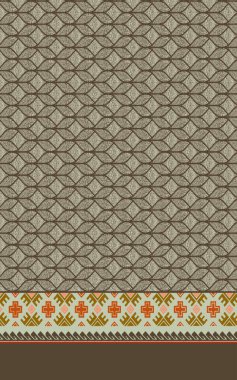 Geometric floral pattern print shirt design for print clipart