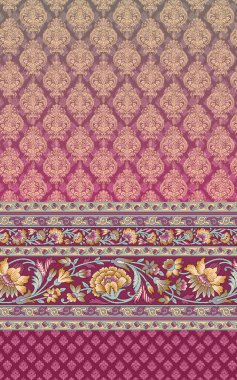 Textile Digital Design Fabric Print Wallpaper Stock shirt design clipart