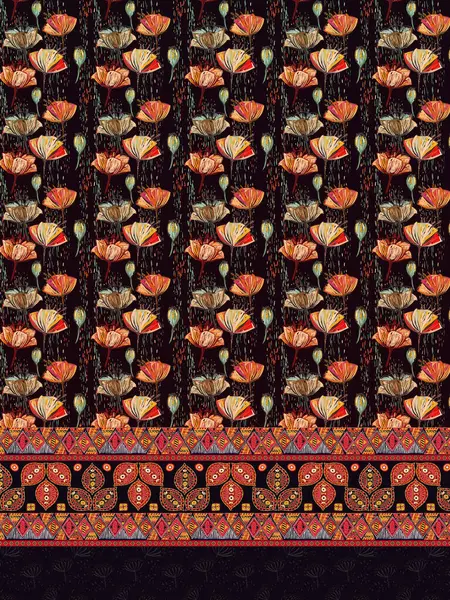纺织品数字设计织物印花壁纸长衫的设计 — 图库照片