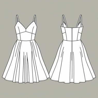 Illustration of a wedding dress, put on a dummy in the studio. clipart