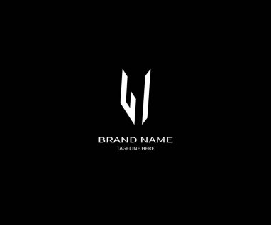 LI harfli logo tasarımı. Eşsiz çekici, yaratıcı, ilk LI tabanlı harf simgesi logosu