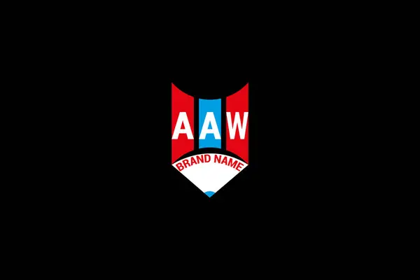 AAW harfli logo vektör tasarımı, AAW basit ve modern logo. AAW lüks alfabe tasarımı