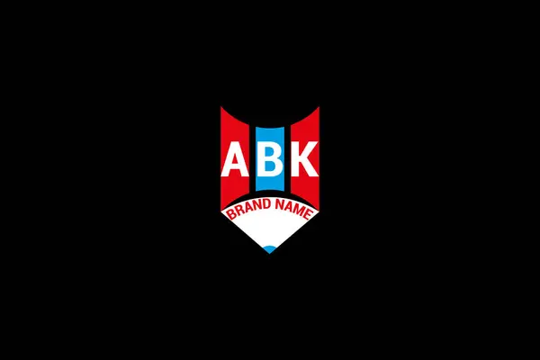 ABK Harf İlk Logo Tasarımı Şablon Vektör Resimlemesi