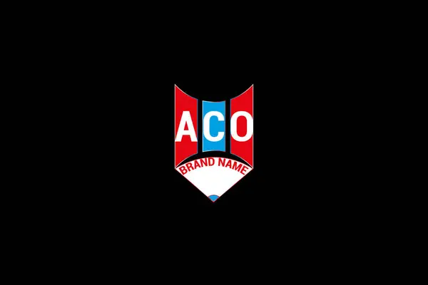 ACO harfi logo vektör tasarımı, ACO basit ve modern logo. ACO lüks alfabe tasarımı