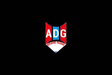 ADG harfli logo vektör tasarımı, ADG basit ve modern logo. ADG lüks alfabe tasarımı