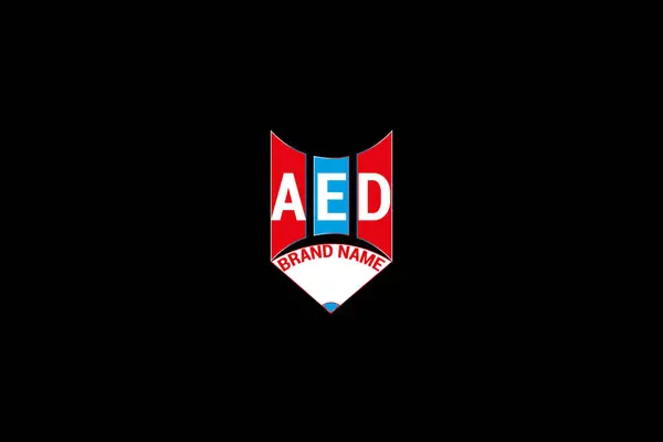 AED harfli logo vektör tasarımı, AED basit ve modern logo. AED lüks alfabe tasarımı