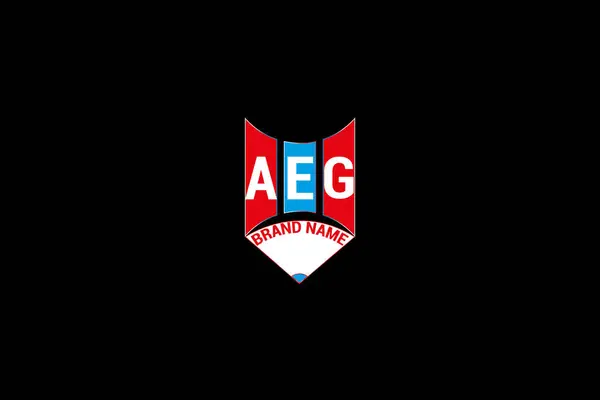AEG harfli logo vektör tasarımı, AEG basit ve modern logo. AEG lüks alfabe tasarımı