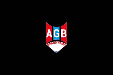 AGB harfli logo vektör tasarımı, AGB basit ve modern logo. AGB lüks alfabe tasarımı