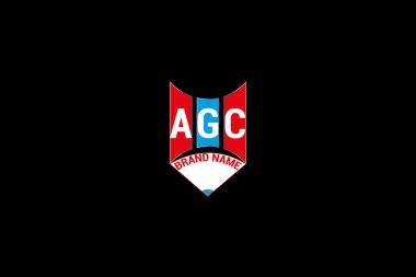 AGC harfli logo vektör tasarımı, AGC basit ve modern logo. AGC lüks alfabe tasarımı