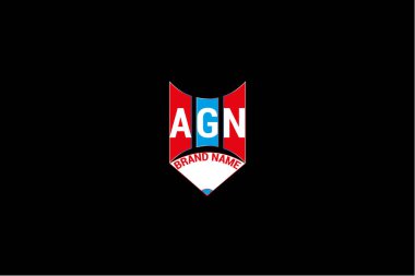 AGN harfli logo vektör tasarımı, AGN basit ve modern logo. AGN lüks alfabe tasarımı