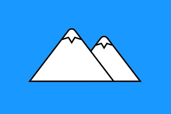 Mountains icon, vector illustration. Flat design style. EPS 10