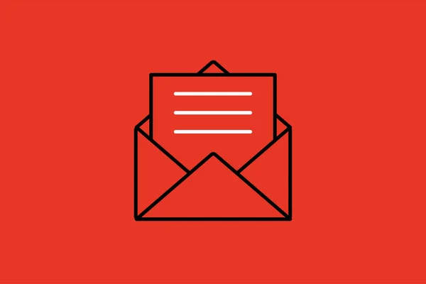 Envelope icon. Email symbol. Flat design. Vector illustration