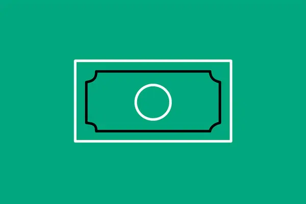 Dollar banknote icon. Money symbol. Flat vector illustration.