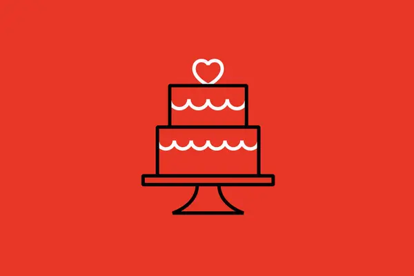 cake vector icon. wedding cake symbol.