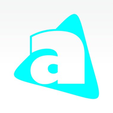 Vektör illüstrasyon Baş Harf A soyut teknoloji logosu. Typography dijital alan kavramı.