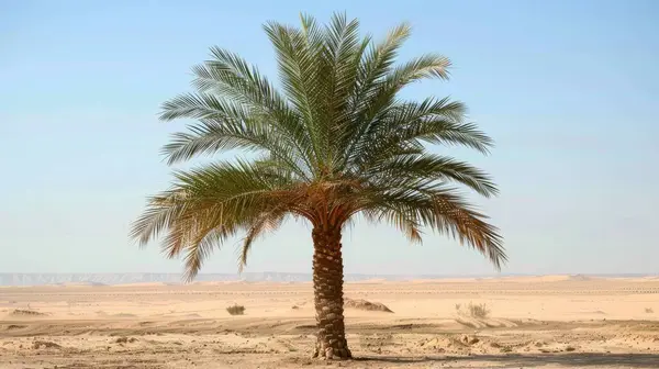 Desert Oasis Majestic Date Palm Laden with Ripe Dates for your background bussines, poster, wallpaper, banner, greeting cards, and advertising for business entities or brands.