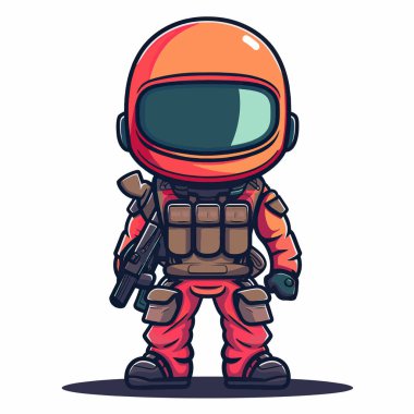 Single Line Soldier Minimalist Army Character for your work's logos, T-shirt merchandise, stickers, label designs, posters, greeting cards, and advertising for business entities or brands clipart