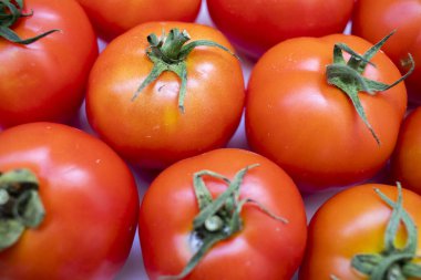 Taze ve sulu domatesler. organik domates arkaplan resmi.