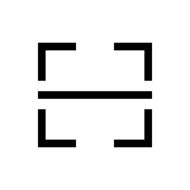 Basit tasarım tarzına sahip tarama simgesi genellikle uygulamalar için kullanılır.