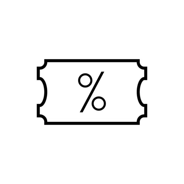 Basit tasarım tarzına sahip kupon simgesi genellikle uygulamalar için kullanılır.