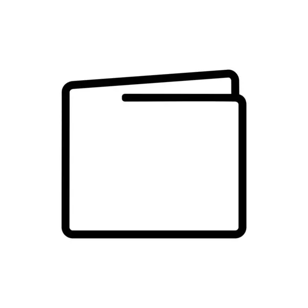 Basit tasarım tarzına sahip cüzdan simgesi genellikle uygulamalar için kullanılır.