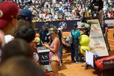 Internazionali BNL D 'Italia 2025 - ROME, ITALY - 9 Mayıs: Victoria Azarenka Internazionali BNL D' Italia 9 Mayıs 2025 tarihinde İtalya 'nın Roma kentinde. Fotoğraf: Mauro Di Bonaventura )