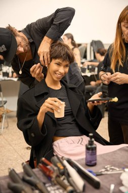 Luisa Spagnoli - Back stage e Front Row - Milan Fashion Week - Womenswear Spring/Summer 2026MILAN, ITALY - SEPTEMBER 27: Lina Taut Dembikova attends the Luisa Spagnoli fashion show during the Milan y. (Photo by Mauro Di Bonaventura)