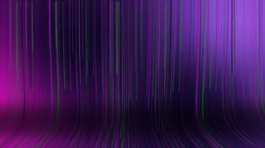 Çizgileri olan soyut mor arkaplan. 3D Animasyon Düşme Vuruşları Grafikleri, Video, 4K 60fps
