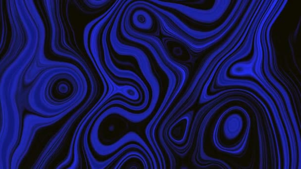 Płynne Tło Niebieski Tusz Piękna Płynna Sztuka Abstract Design Kolorowe — Wideo stockowe