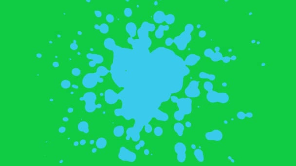 Green Screen Splash Bubbles Water Chroma Key Liquid — Stock Video