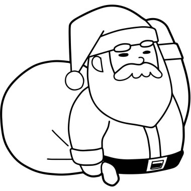 Noel Baba illüstrasyon ve 2024 vektörü