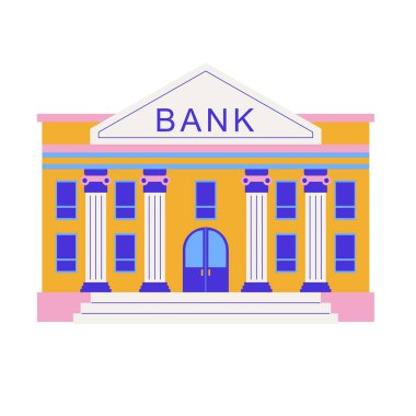 Bankacılık illüstrasyonu, basit yatırım £124; vektör yükseltilmiş bankacılık içeriği.