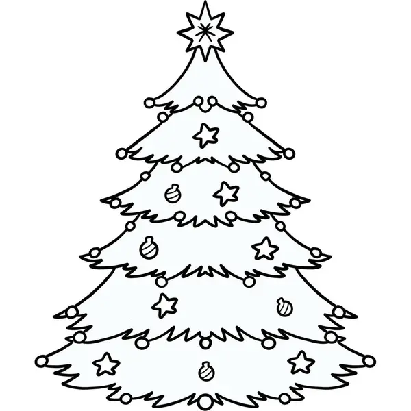 Christmas Tree Silhouette Illustration — Stock Photo, Image