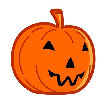 Cadılar Bayramı için balkabağı, illüstrasyon, beyaz arkaplan üzerinde vektör