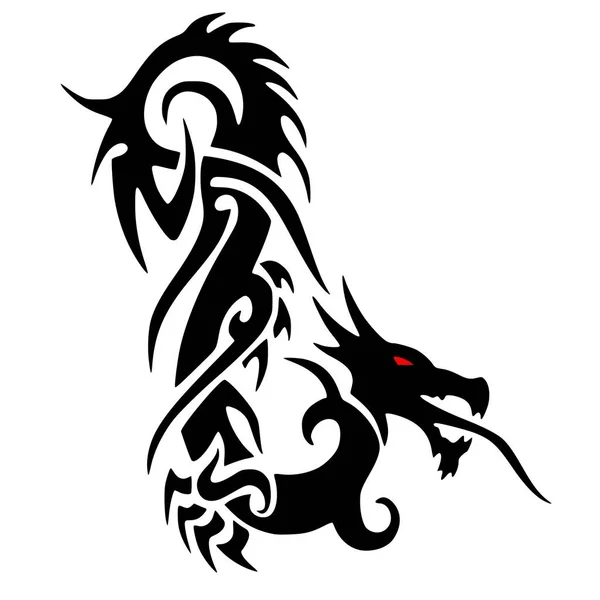 dragon tattoo vector illustration