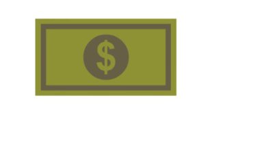 Dolar işareti vektör simgesi