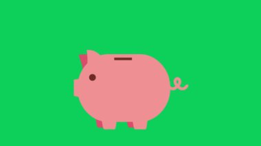 Yeşil ekranda yeşil para. 3 boyutlu resimleme,