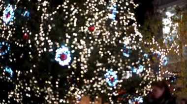 Noel ağacı ve bokeh