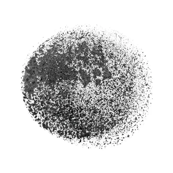 Абстрактне Векторне Намальоване Коло Чорне Чорнило Білому Тлі Текстурована Кругла — стоковий вектор