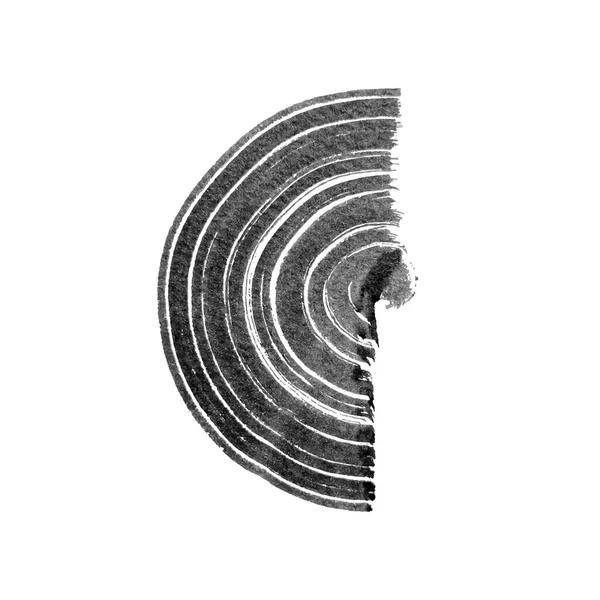 抽象ベクトルブラックペイントスミア 手描きのデザイン要素 白地に墨 — ストックベクタ