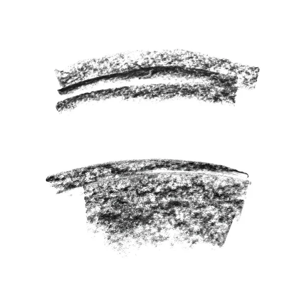 抽象ベクトルチョークスミア 手描きの独立したデザイン要素 白地に黒チョーク 粒状の食感 — ストックベクタ