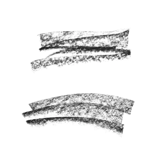 Abstrakter Vektor Kreideabstrich Handgezeichnetes Isoliertes Gestaltungselement Schwarze Kreide Auf Weißem — Stockvektor