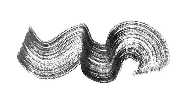 Abstrakter Vektor Schwarze Farbschmierereien Handgezeichnetes Gestaltungselement Schwarze Tinte Auf Weißem — Stockvektor